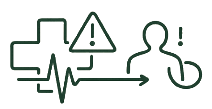 Sick-then-react cycle illustration